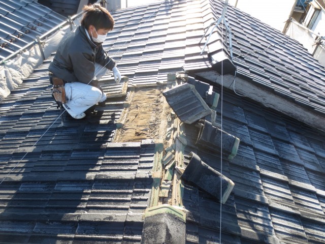 東京都狛江市　外壁塗装・屋根葺き替え・雨樋交換・その他ビフォア写真